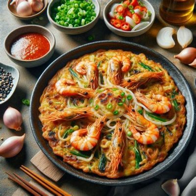   Haemul Pajeon!  A Savory Seafood Pancake Bursting with Umami Flavor and Crispy Texture